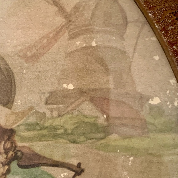 Vintage Metal Oval Picture From Holland 8/12 Inch - Picture 5 of 14